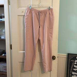 EUC Jaanuu 8-Pocket Slim Cargo Scrub Pants - Blushing Pink